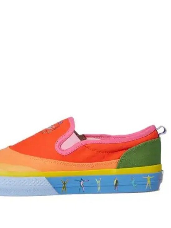 BNWB ADIDAS SLIP ON LOW PRIDE PACK LOVE UNITES SNEAKERS US 5 UK 4.5 EUR 37.5 main image 10